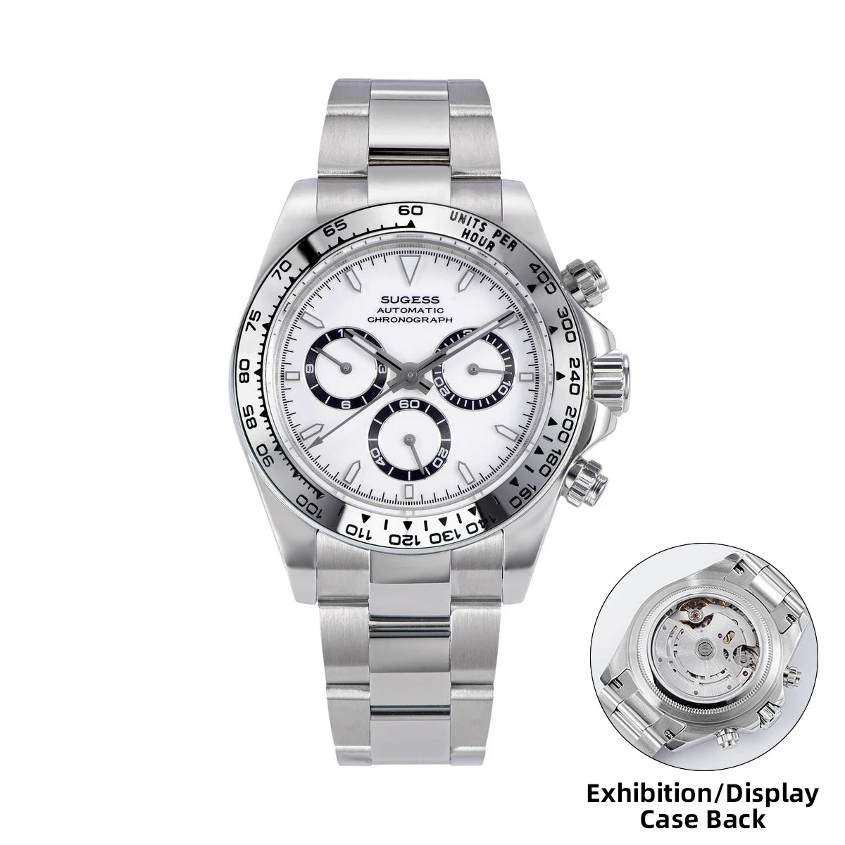 Sugess Panda Automatic Mechanical Chronograph Diving Watch