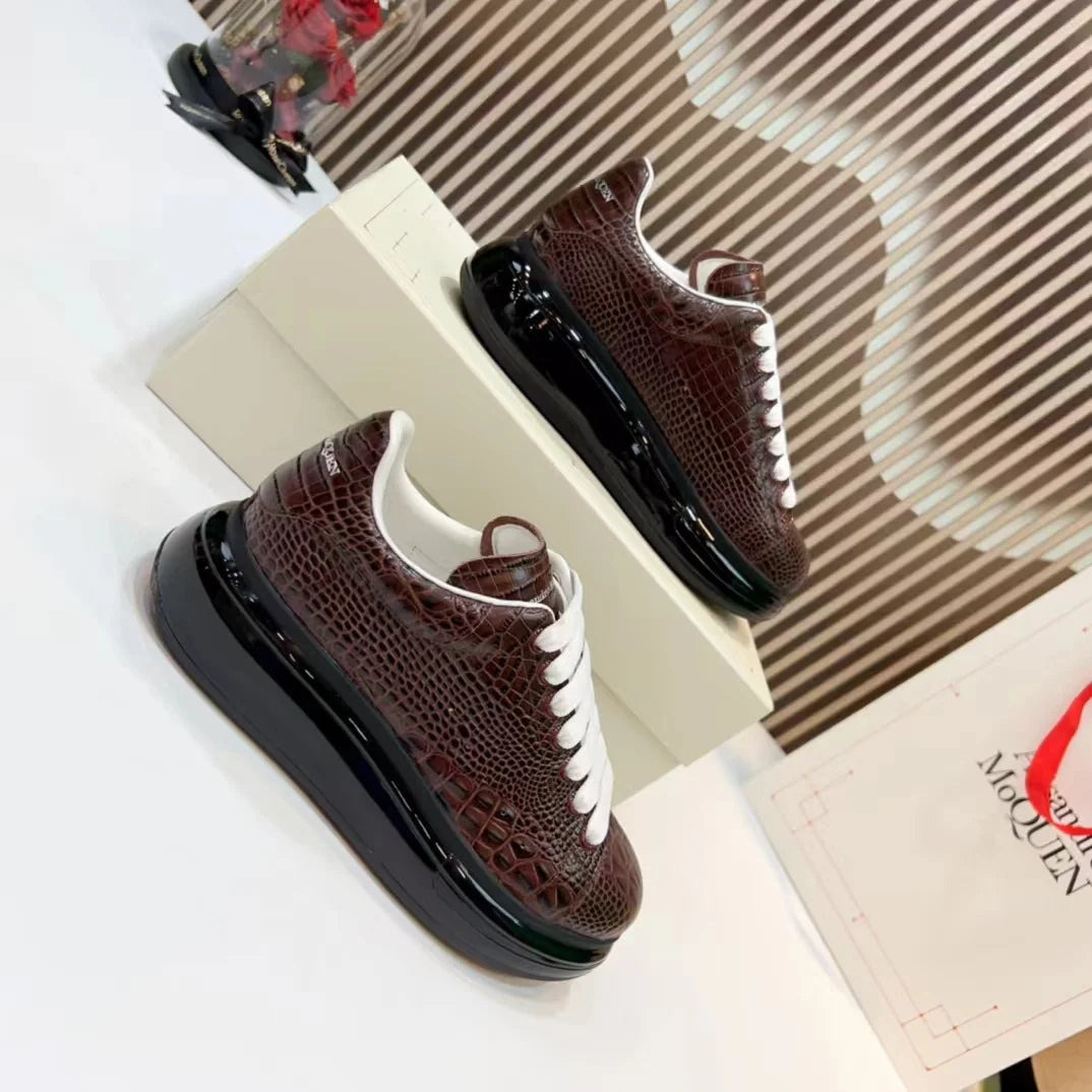Luxury Handmade Leather Platform Sneakers