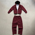 Zip-Up Hoodie & Wide-Leg Tracksuit