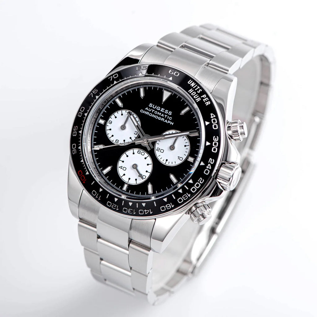 Sugess Panda Diver Chronograph Mechanical Watch
