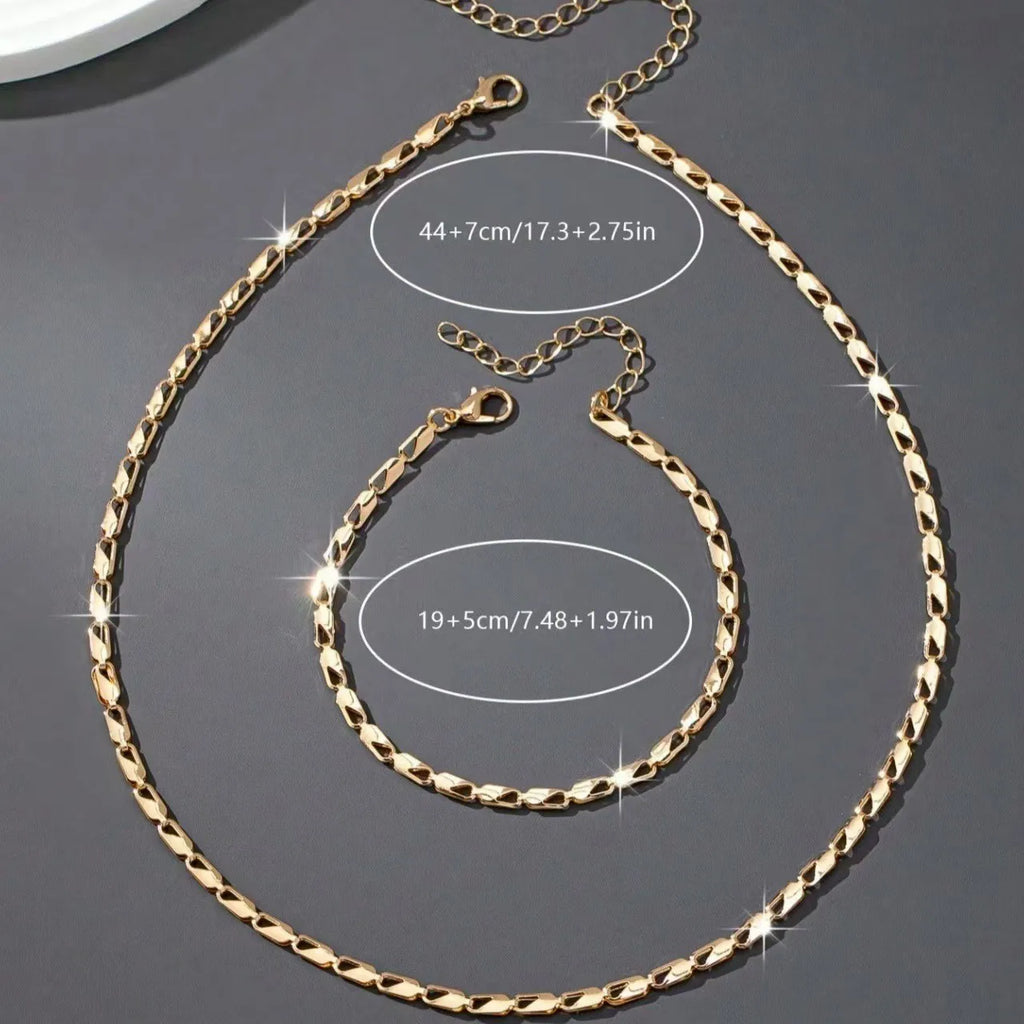 Luxury Crystal Necklace & Bracelet Set