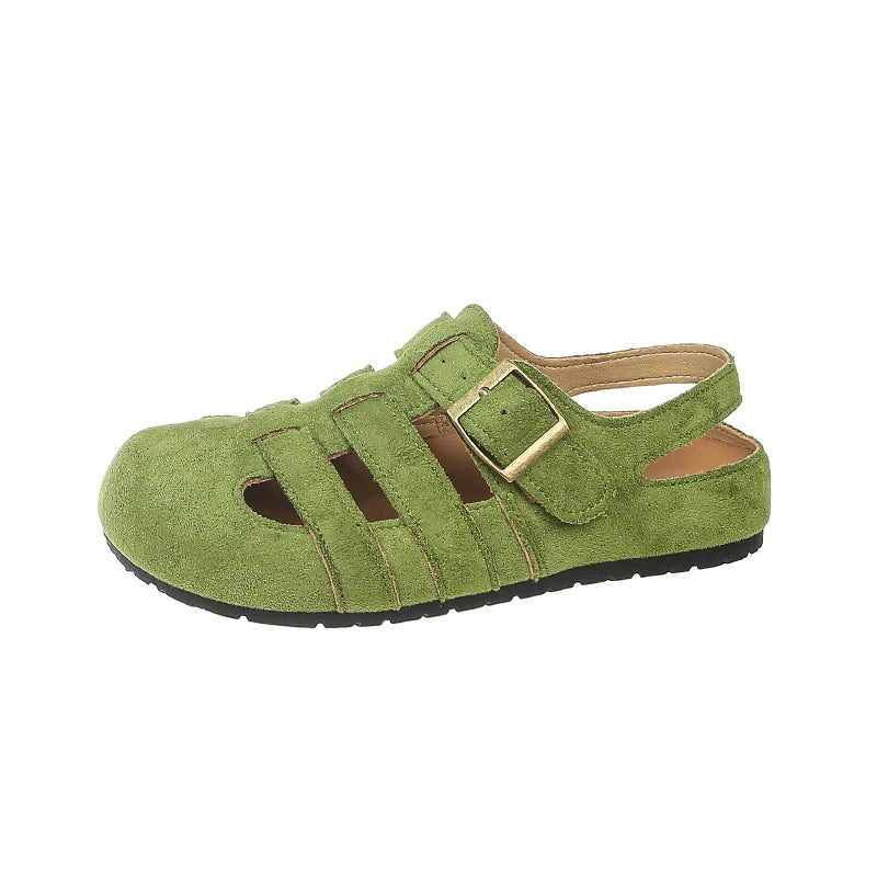 Retro Closed-Toe Roman Platform Sandals