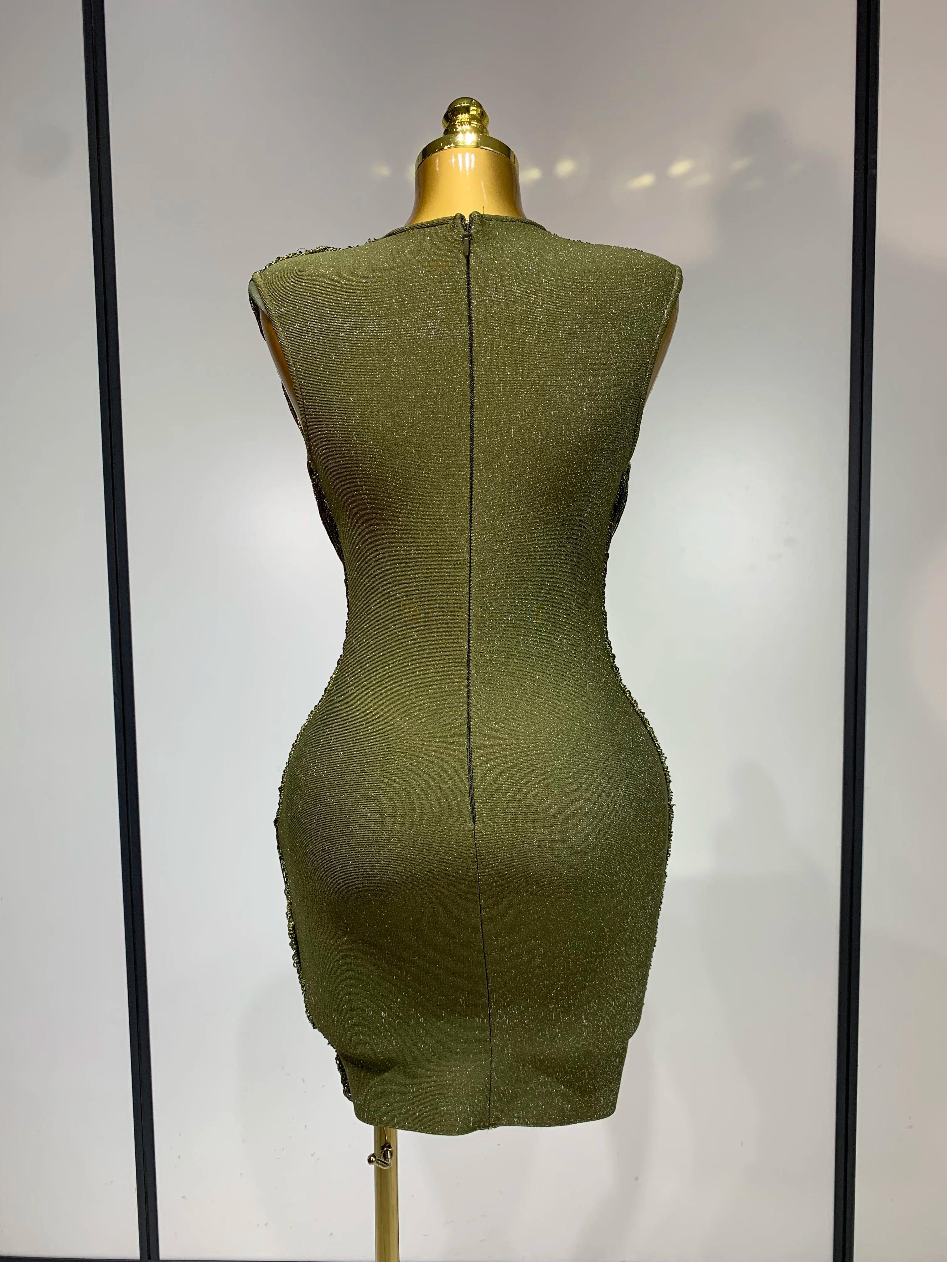Sleeveless Tassel Elegant Bodycon Bandage Dress