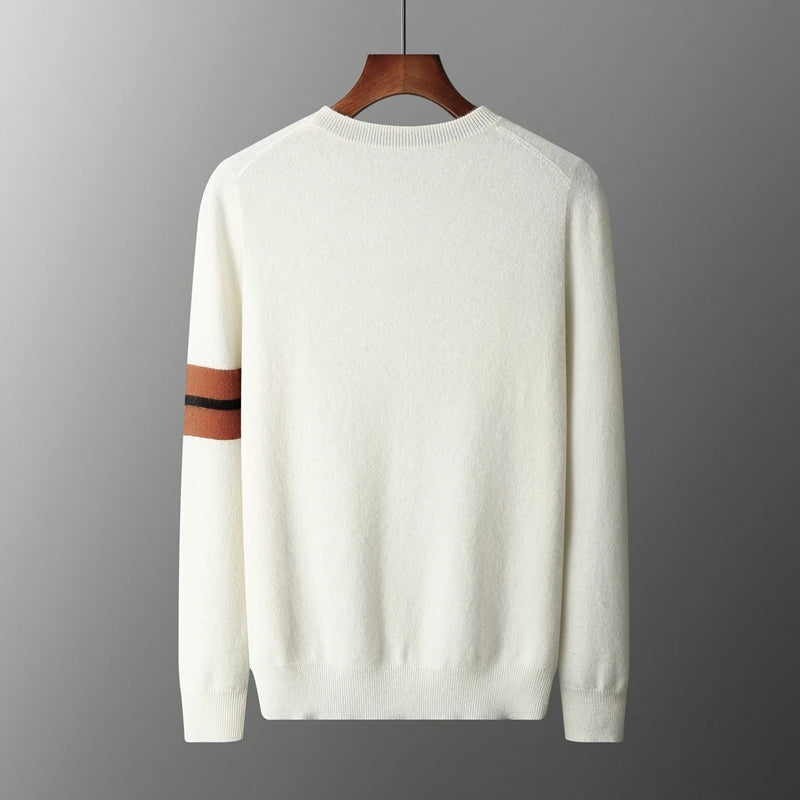 Thick Cashmere Patchwork Pullover