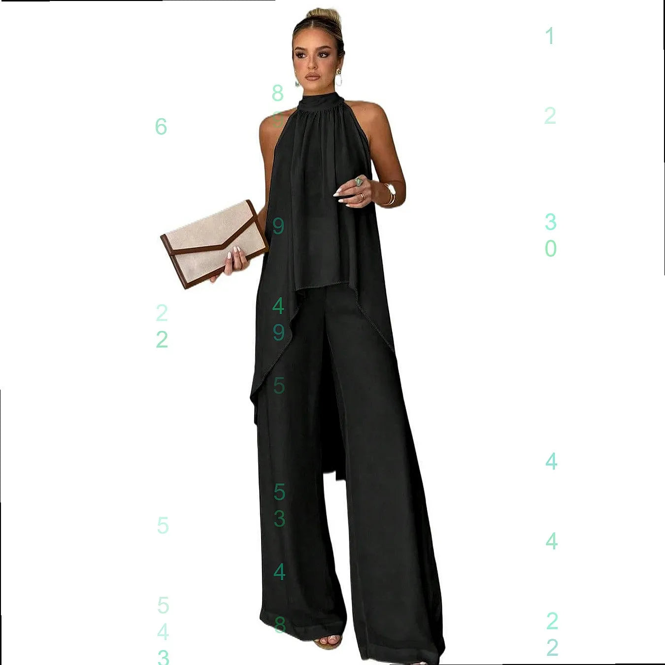 Irregular Sleeveless Top & Pants Set