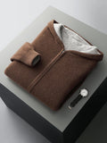 England Style Hooded Wool Jacket
