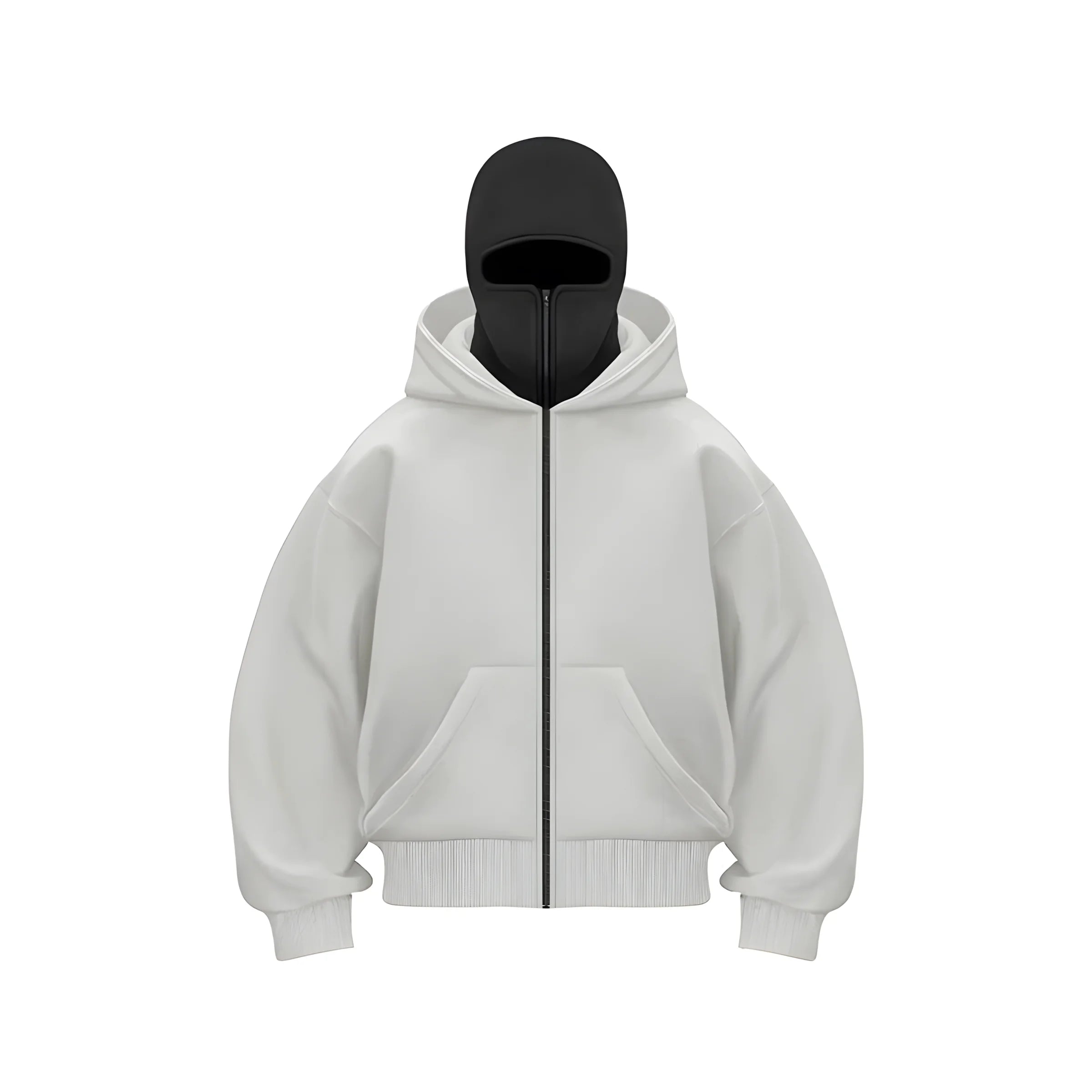 3D Pattern Printed Zip Hoodie