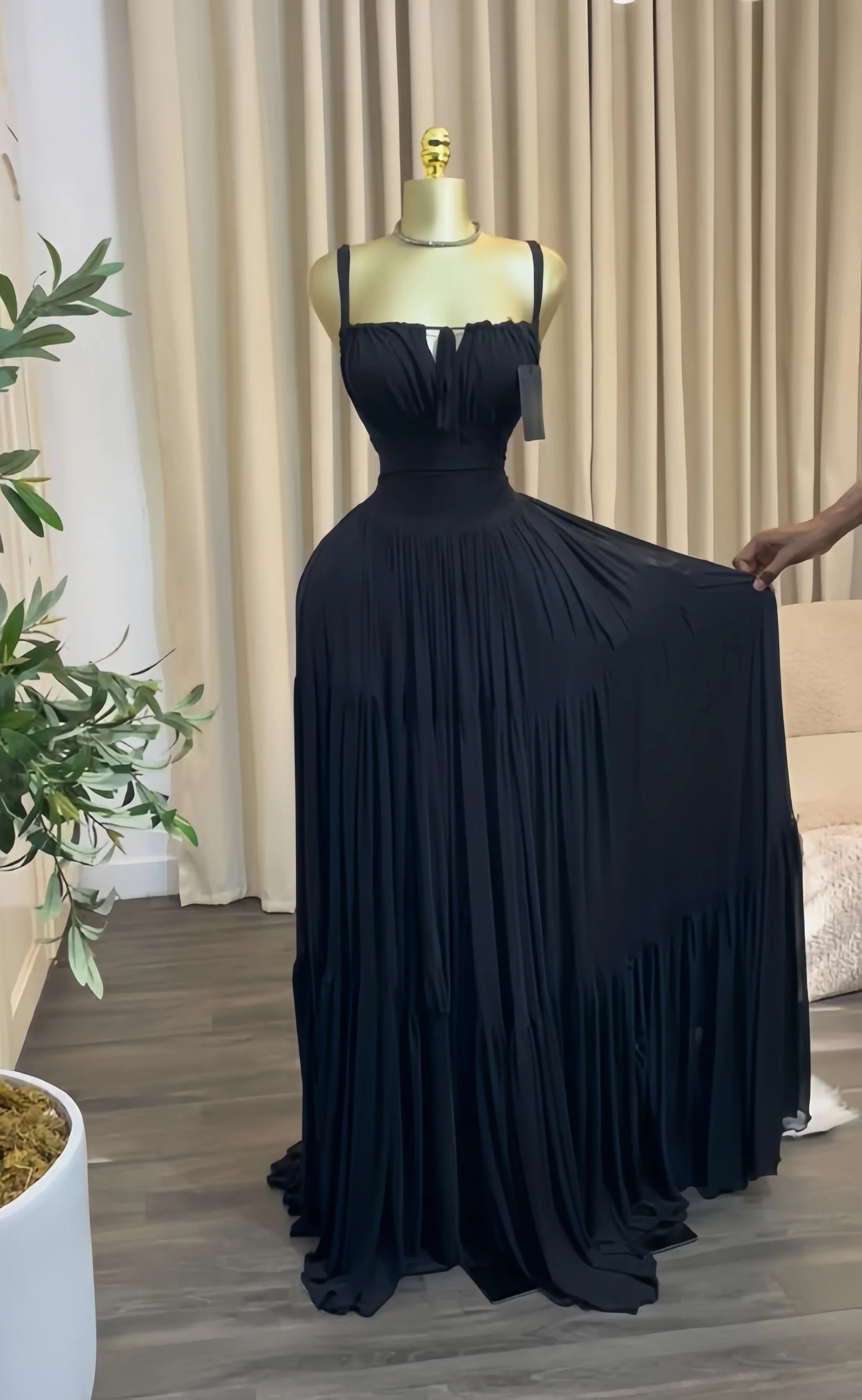 Sculpted Halter Maxi Dress