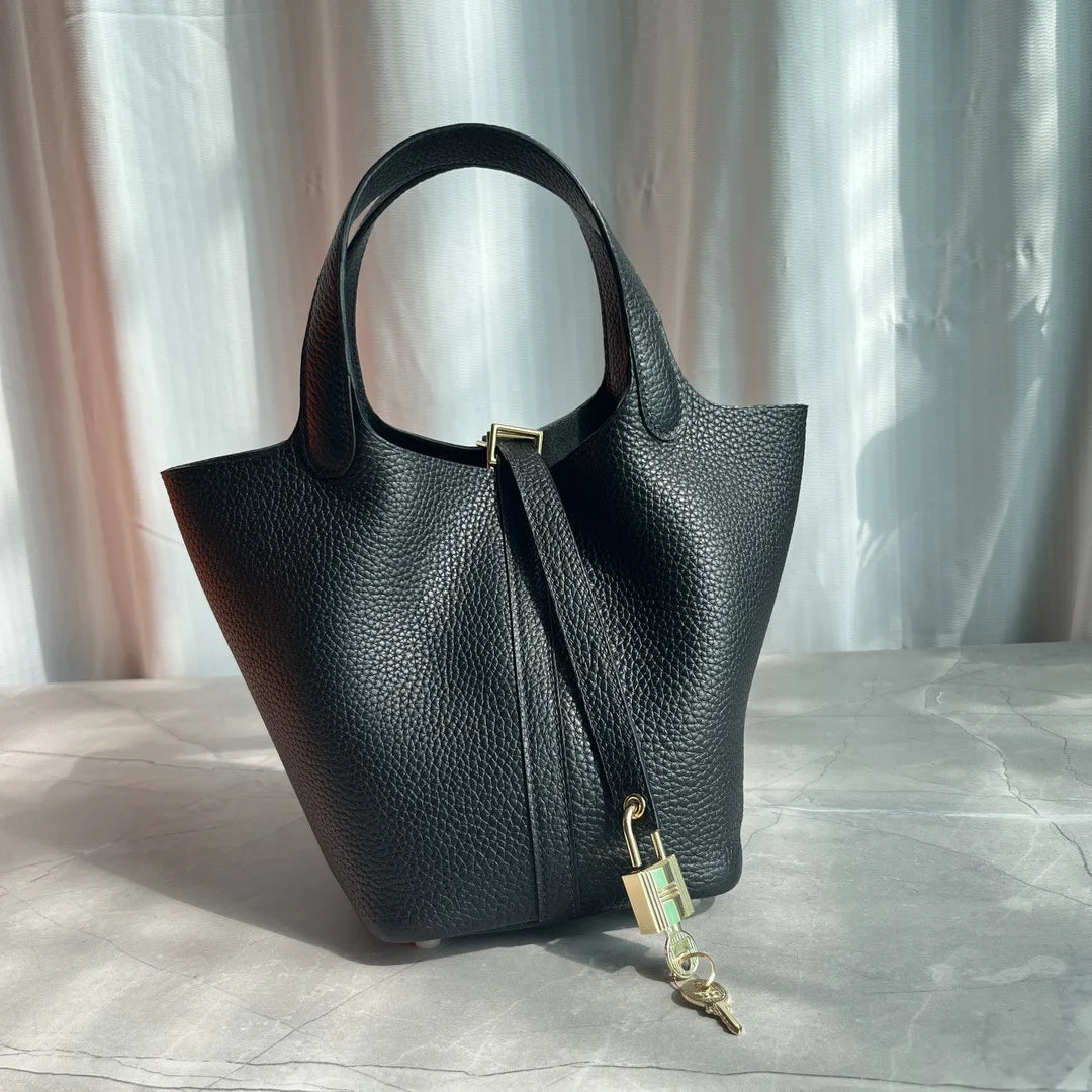 Handcrafted Genuine Leather Bucket Bag