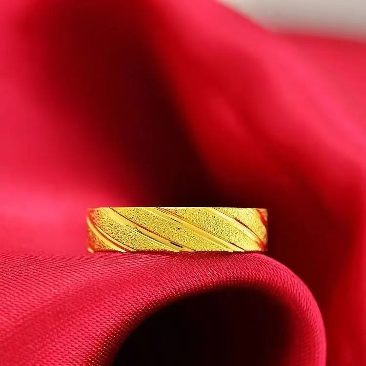 24K Pure Gold Men's Ring