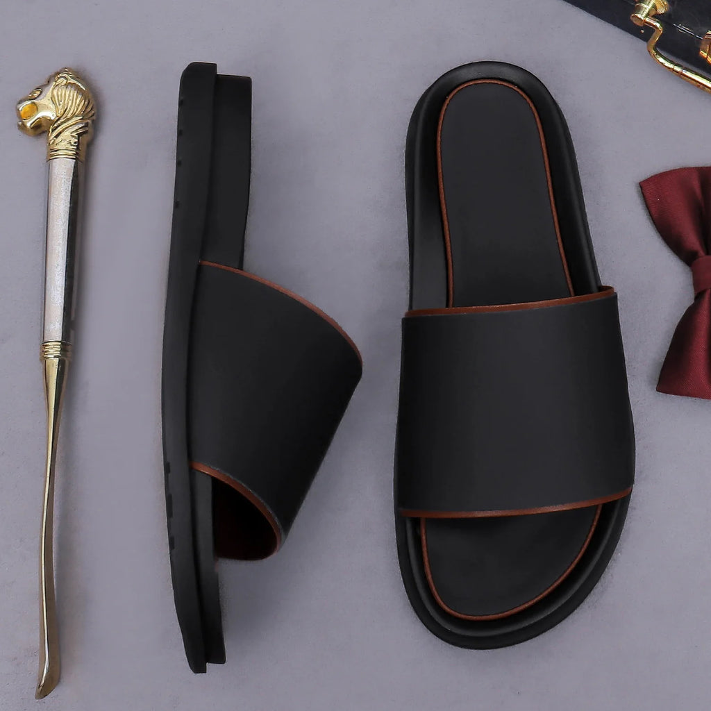 Genuine Leather Slide Sandals
