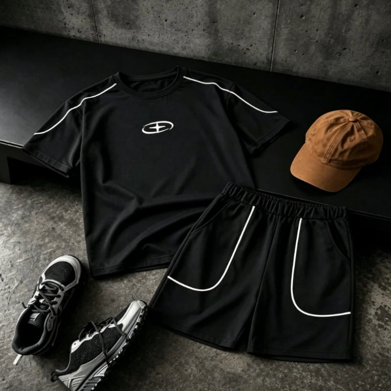 Men's Streetwear Sports T-Shirt Shorts Set