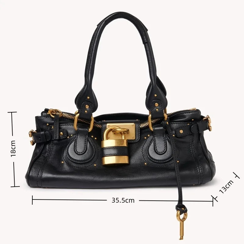 Paddington Padlock Leather Large Tote Bag