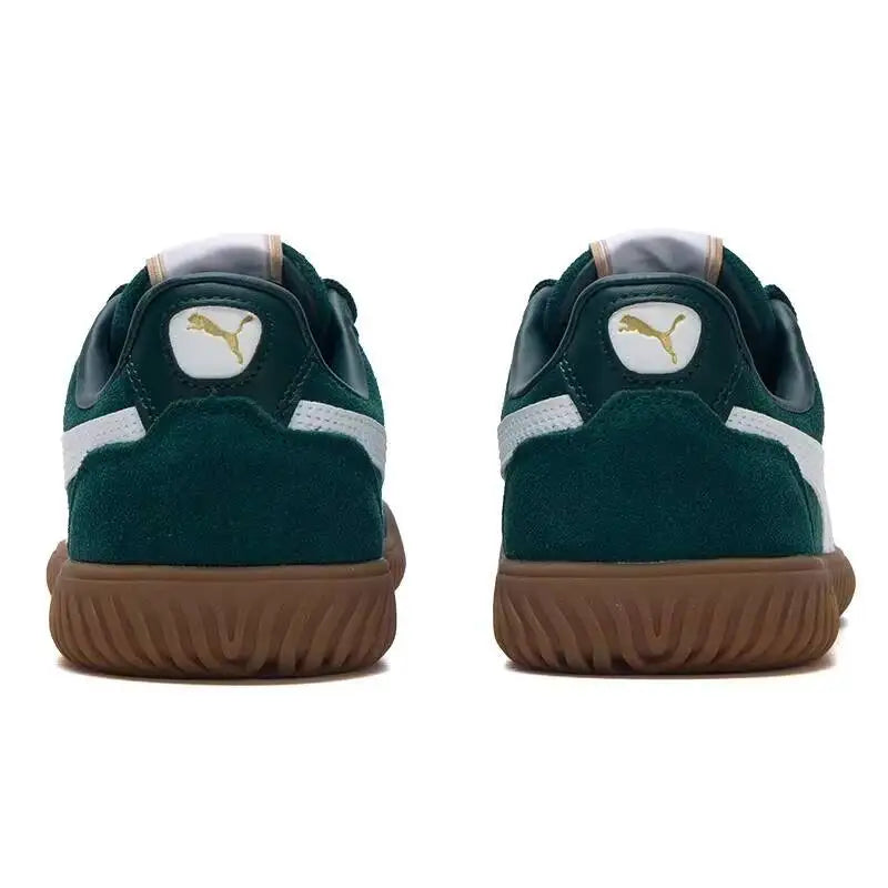 Green Suede Vintage Low Top Sneakers