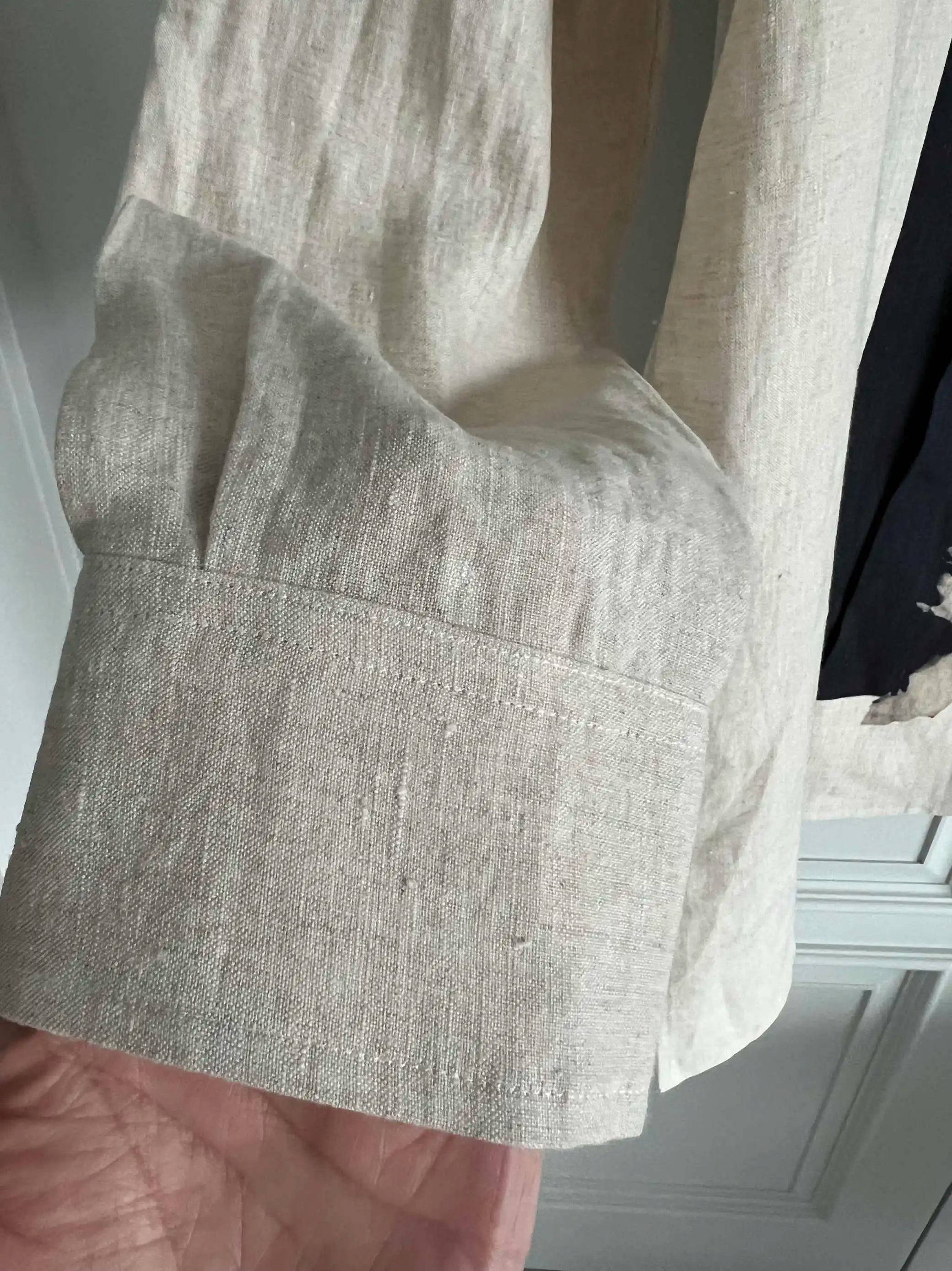 TOP-YAMAMOTO Original Printed French Linen Shirt