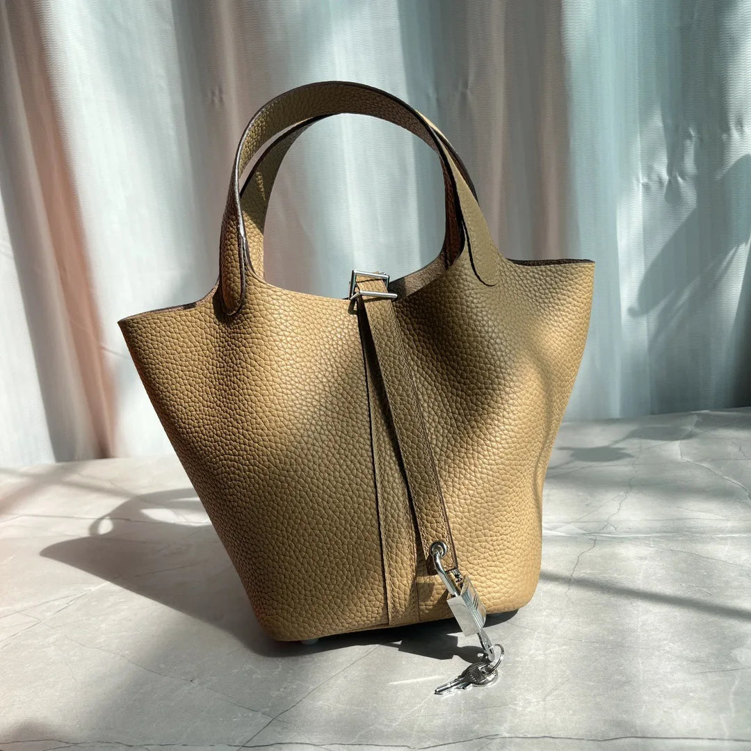 Handcrafted Genuine Leather Bucket Bag