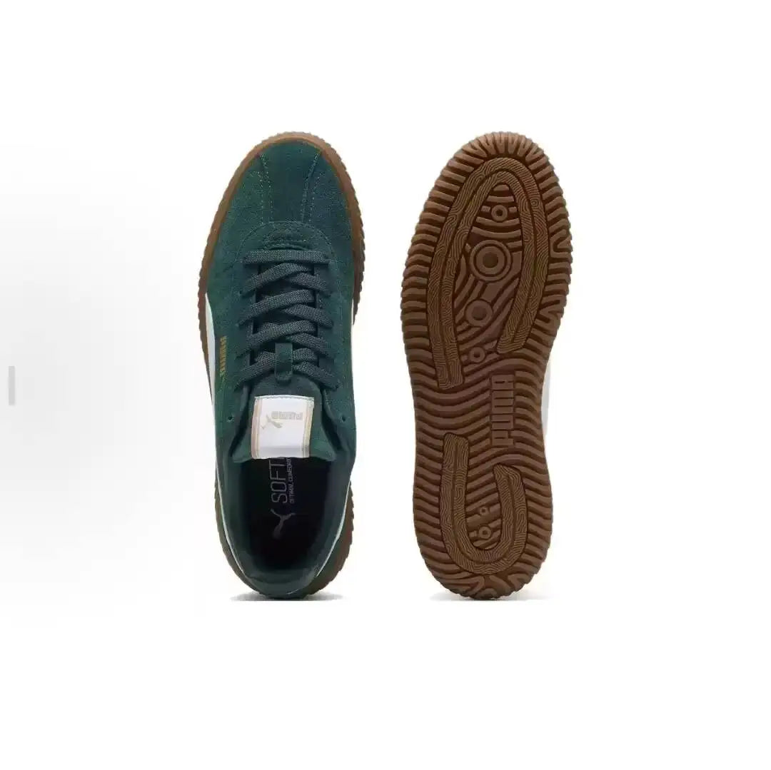 Green Suede Vintage Low Top Sneakers