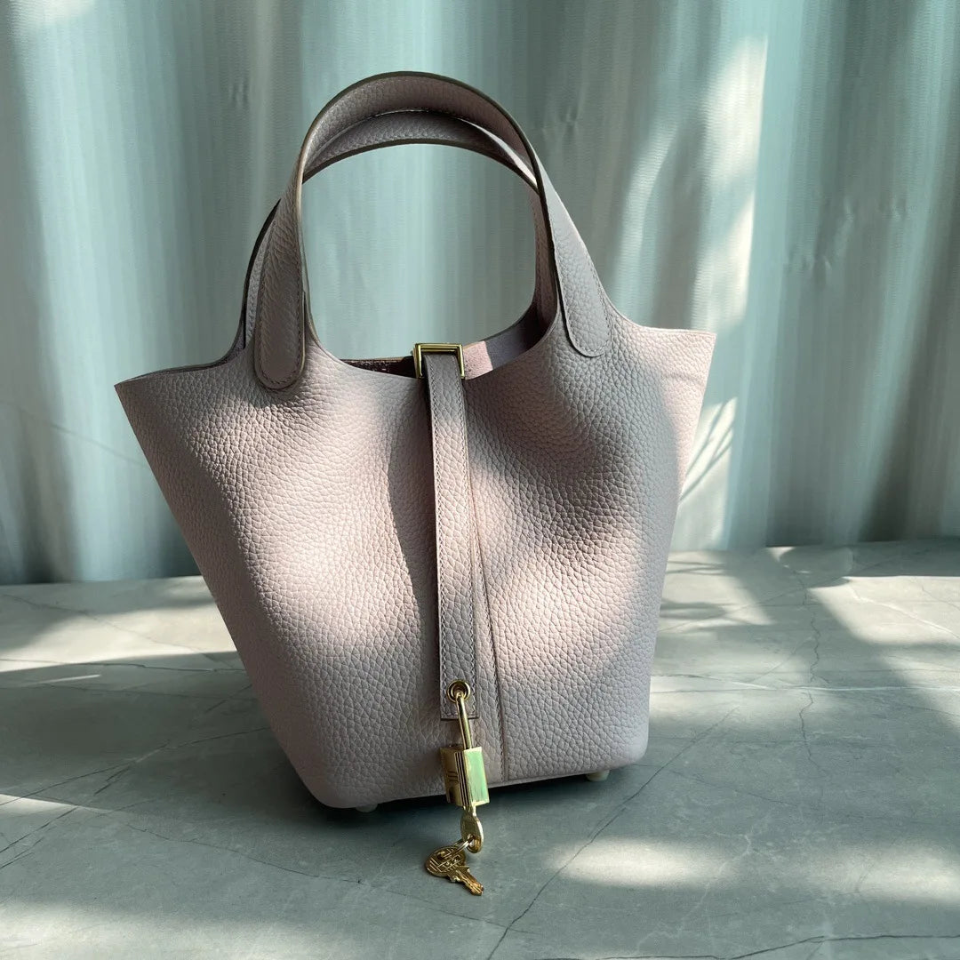Handcrafted Genuine Leather Bucket Bag