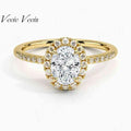 Veeie Veein Egg-Shaped S925 Gold Plated Ring