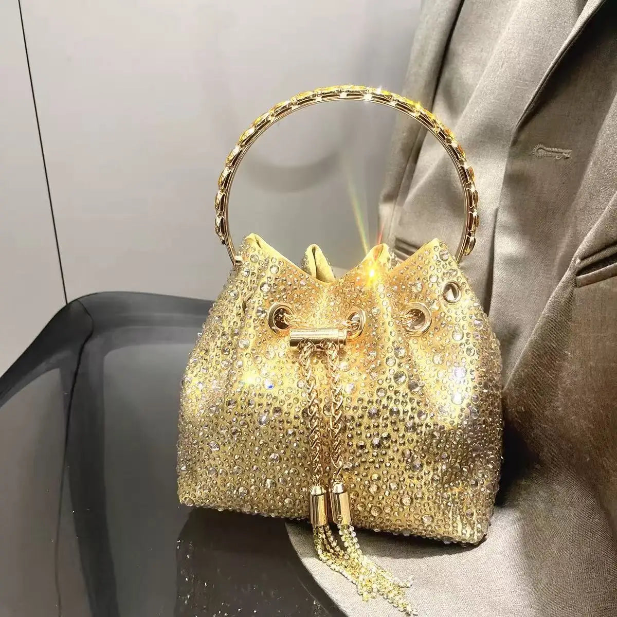 Luxury Rhinestone Crystal Evening Clutch Bag