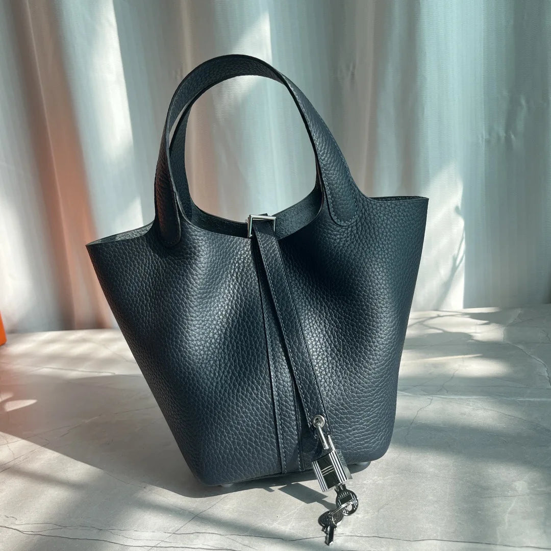 Handcrafted Genuine Leather Bucket Bag