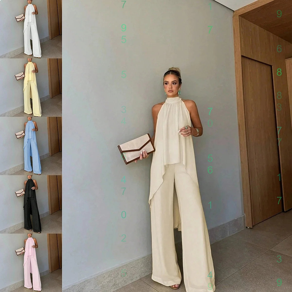 Irregular Sleeveless Top & Pants Set