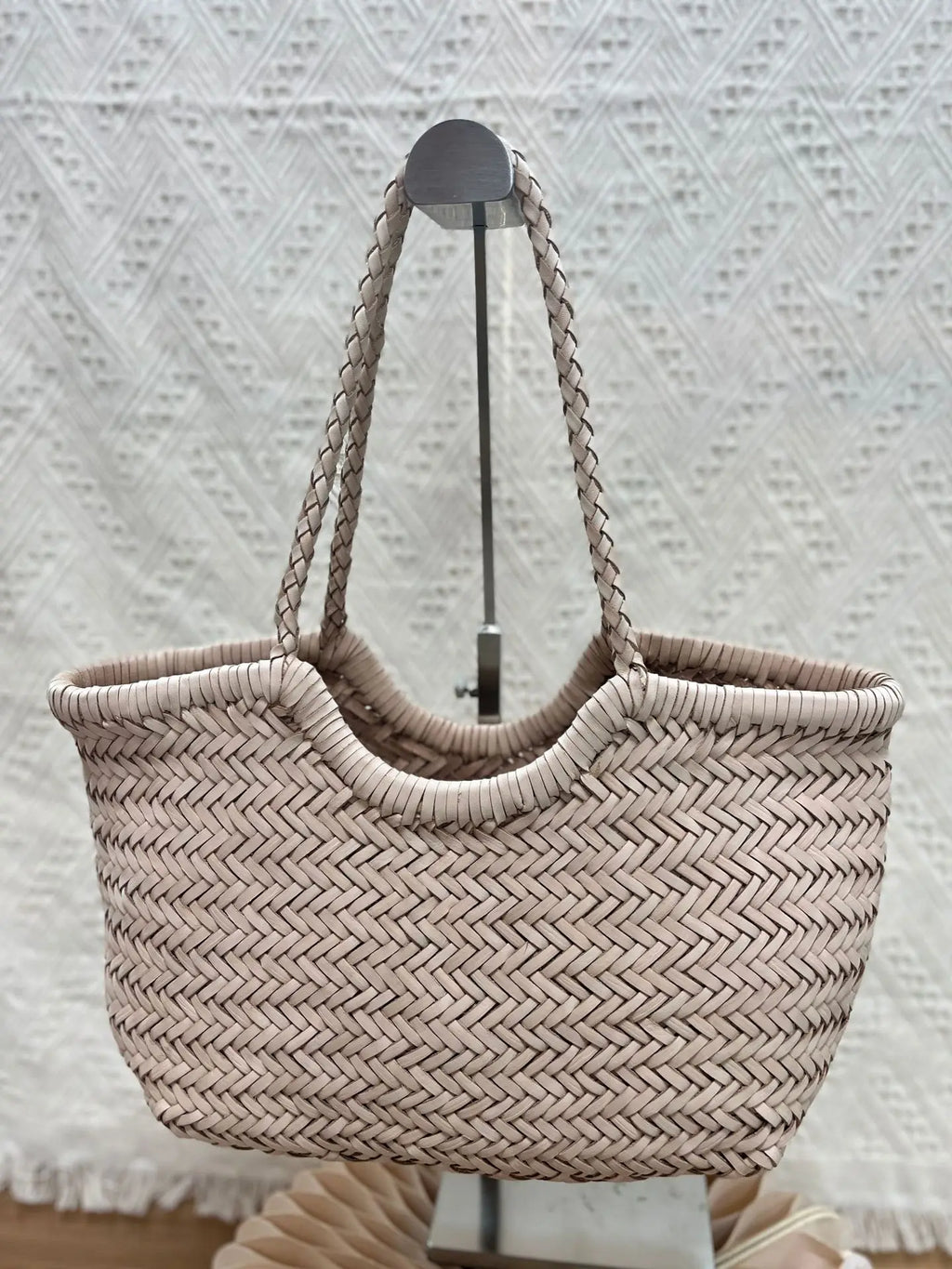 Hand-Woven Genuine Leather Tote Bag