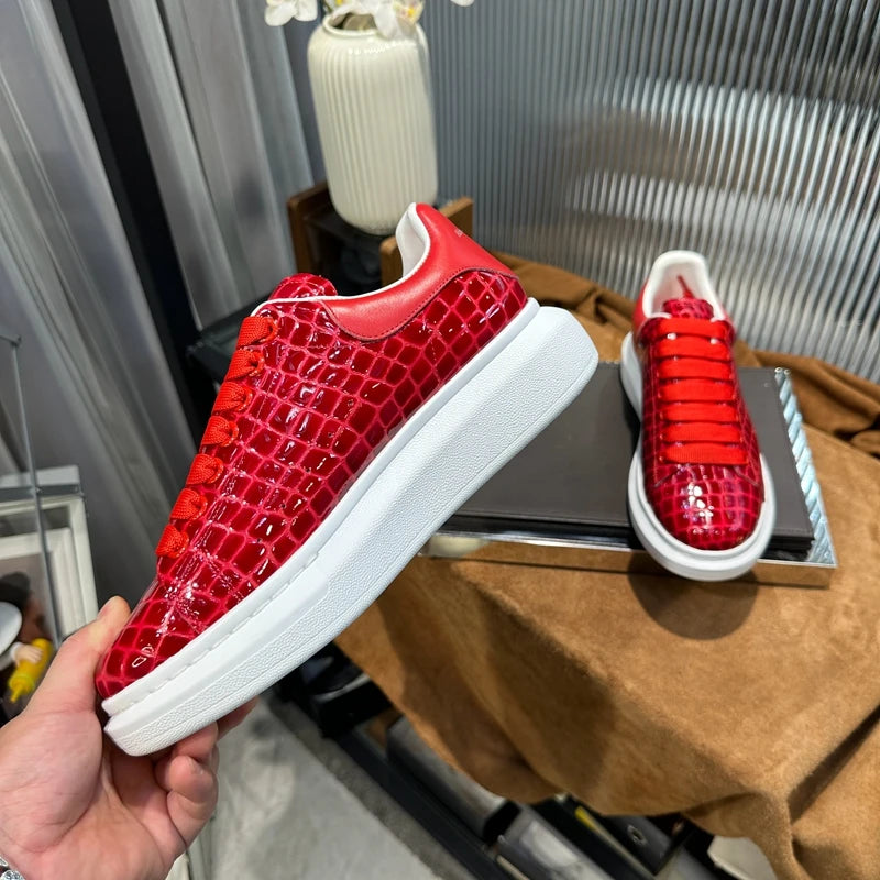 Handmade Leather Platform Sneakers