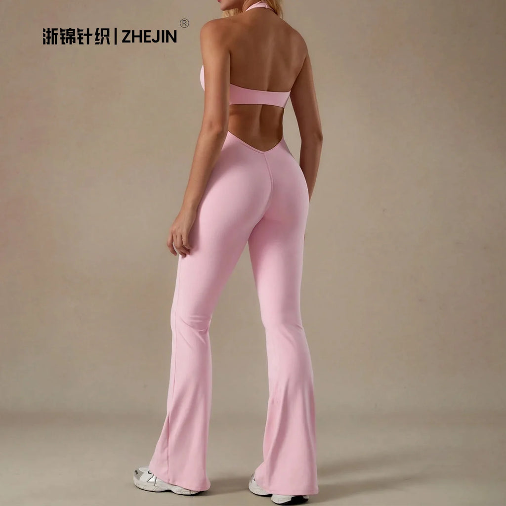 Lace V-neck One-piece Yoga