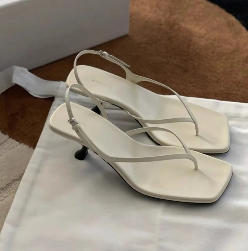 2026 Summer Leather Stiletto Sandals with Comfort Sole