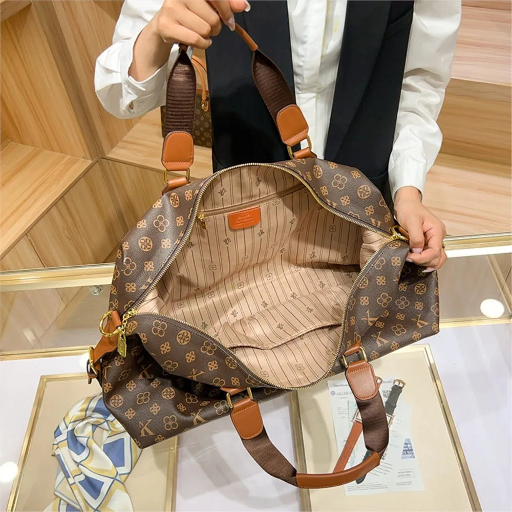 Fashionable Casual Leather Travel Crossbody Tote Bag