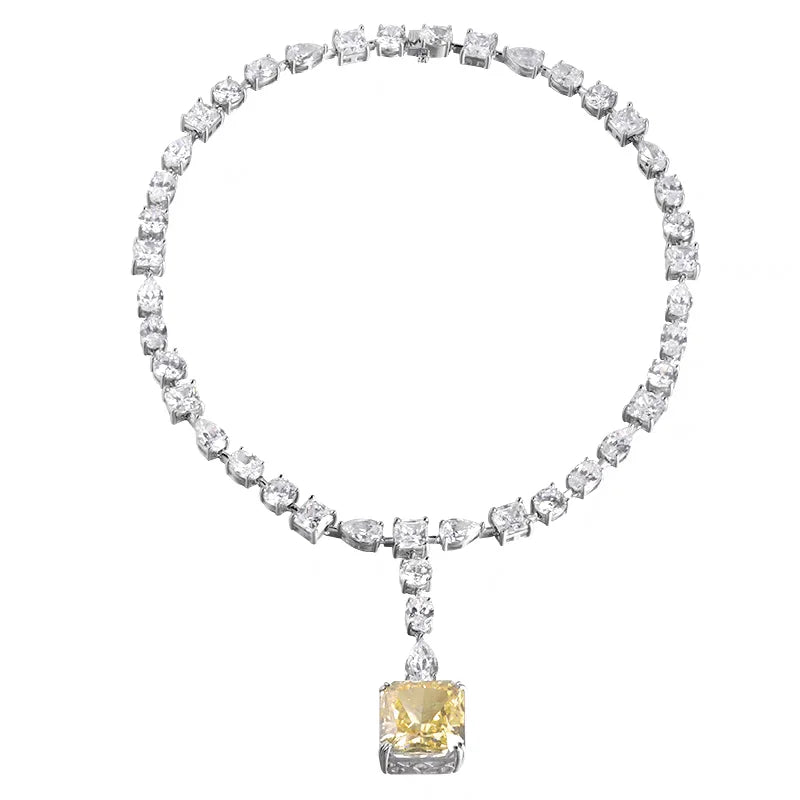 Luxury Yellow Simulated Diamond Jewelry Set