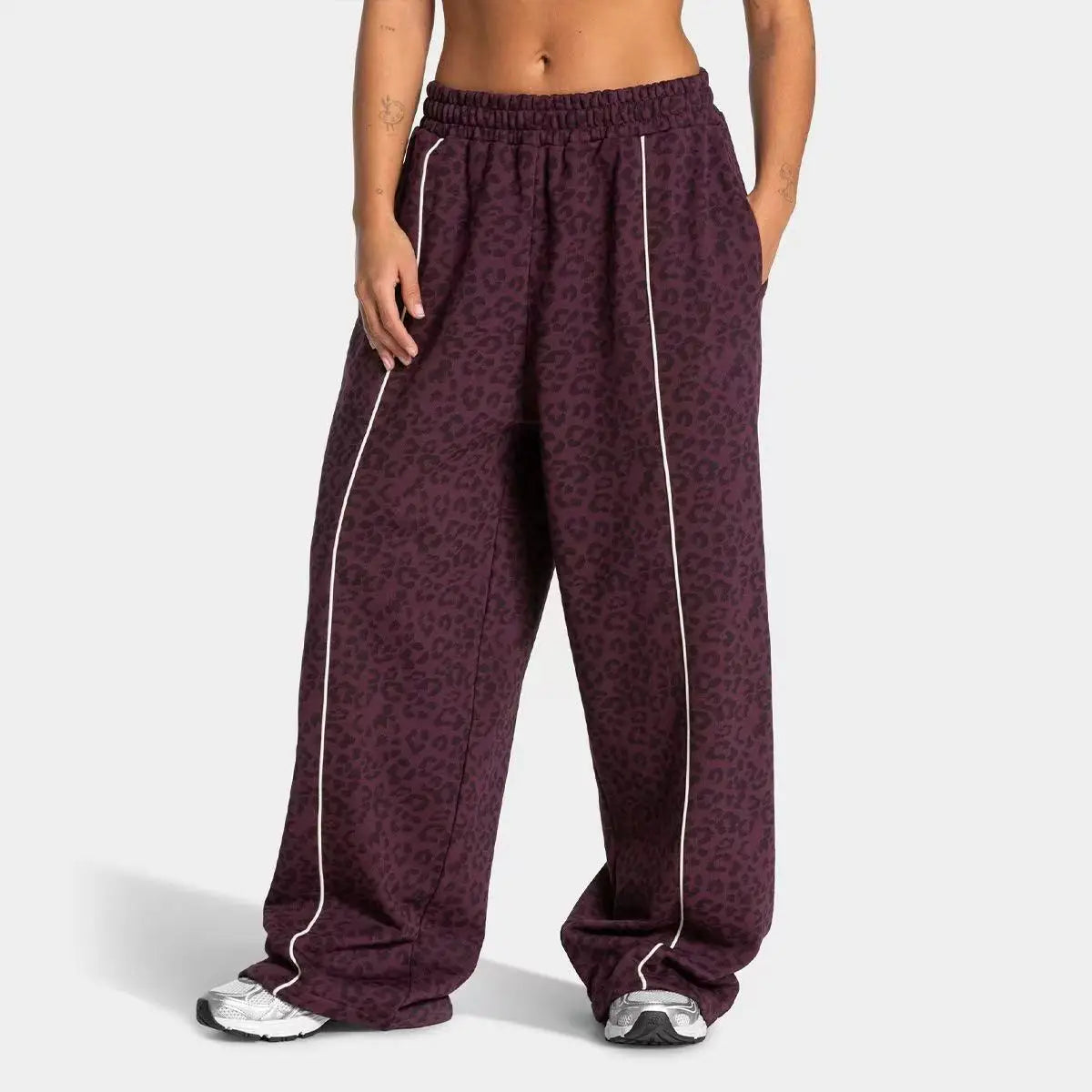 Loose Leopard Print Yoga Pants