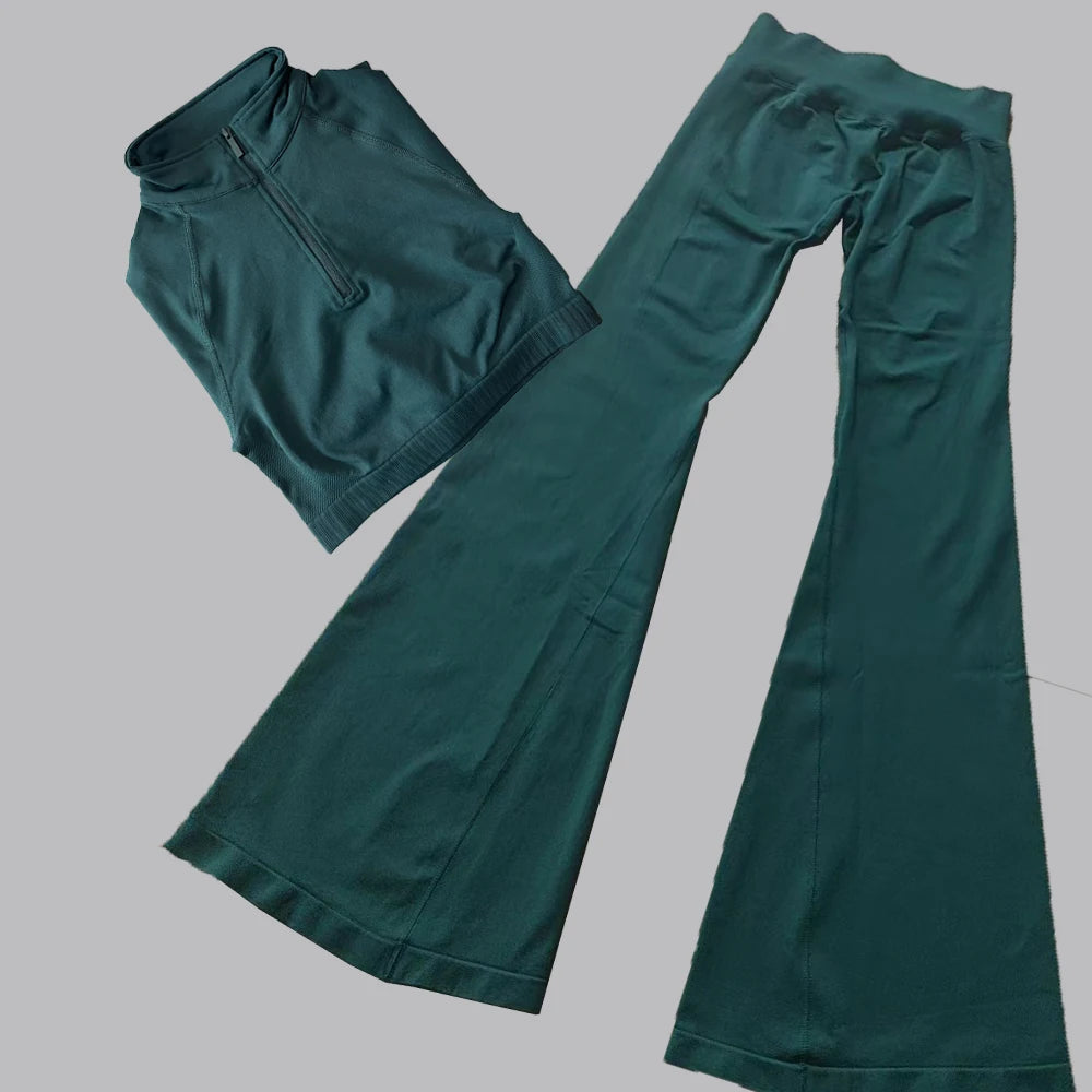 2-Piece Seamless Long Sleeve Yoga Set