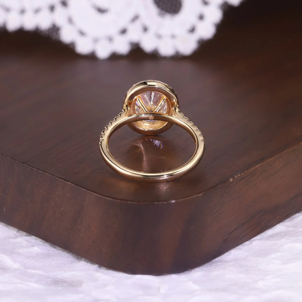 Veeie Veein Egg-Shaped S925 Gold Plated Ring