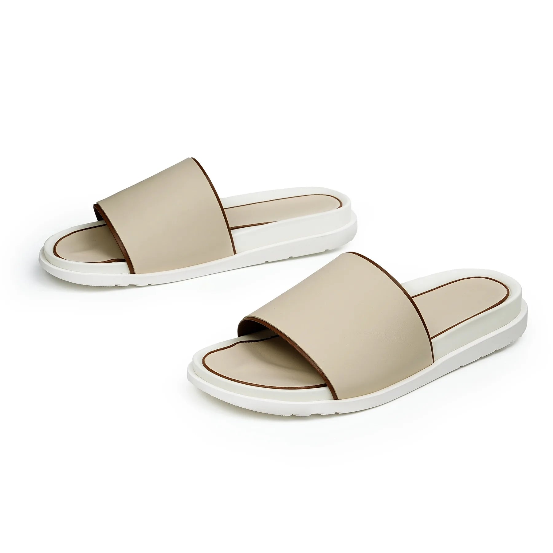 Genuine Leather Slide Sandals